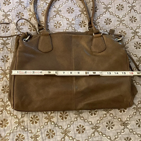 Mila Paoli Brown Leather Handbag Silver Hardware - Picture 10 of 15